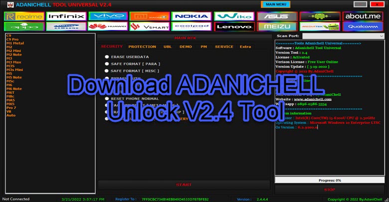 ADANICHELL Unlock V2.4 Tool