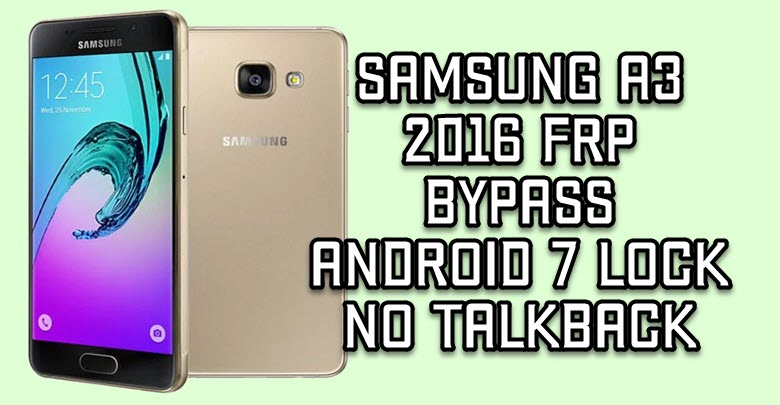 FRP Bypass Samsung A3 2016